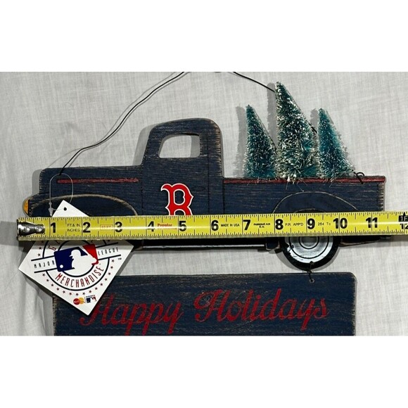 NEW Foco MLB Boston Red Sox Baseball Happy Holidays Hanging Wall Sign- Christmas - Picture 9 of 10